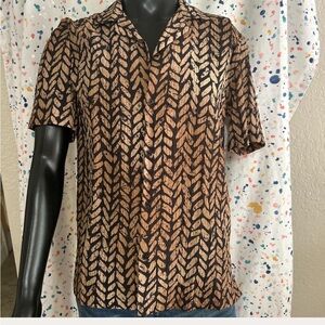 Zara button down dressy short sleeve mens Shirt